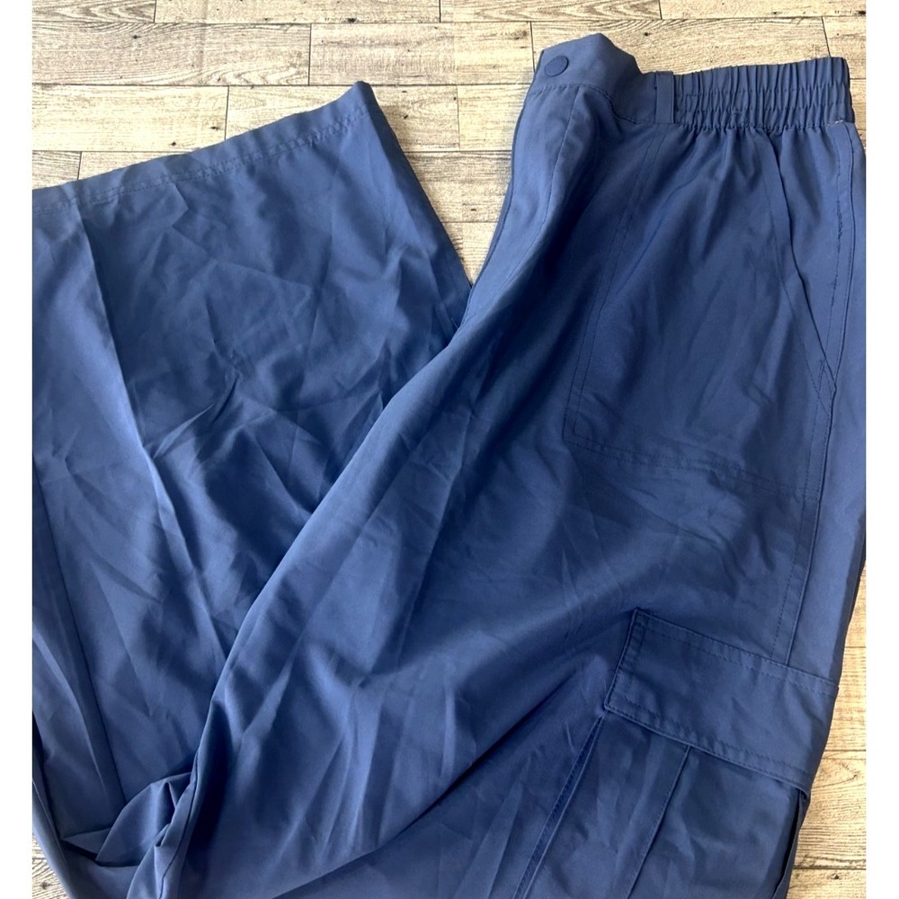 Offline Aerie High Rise Wide-Leg Lightweight Cargo Pants Light Blue LARGE